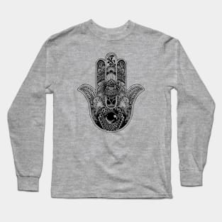 Hamsa Hand Otter Long Sleeve T-Shirt